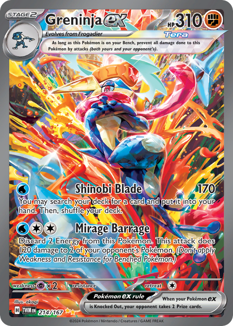 Greninja ex - Twilight Masquerade - 214/167 - Holofoil