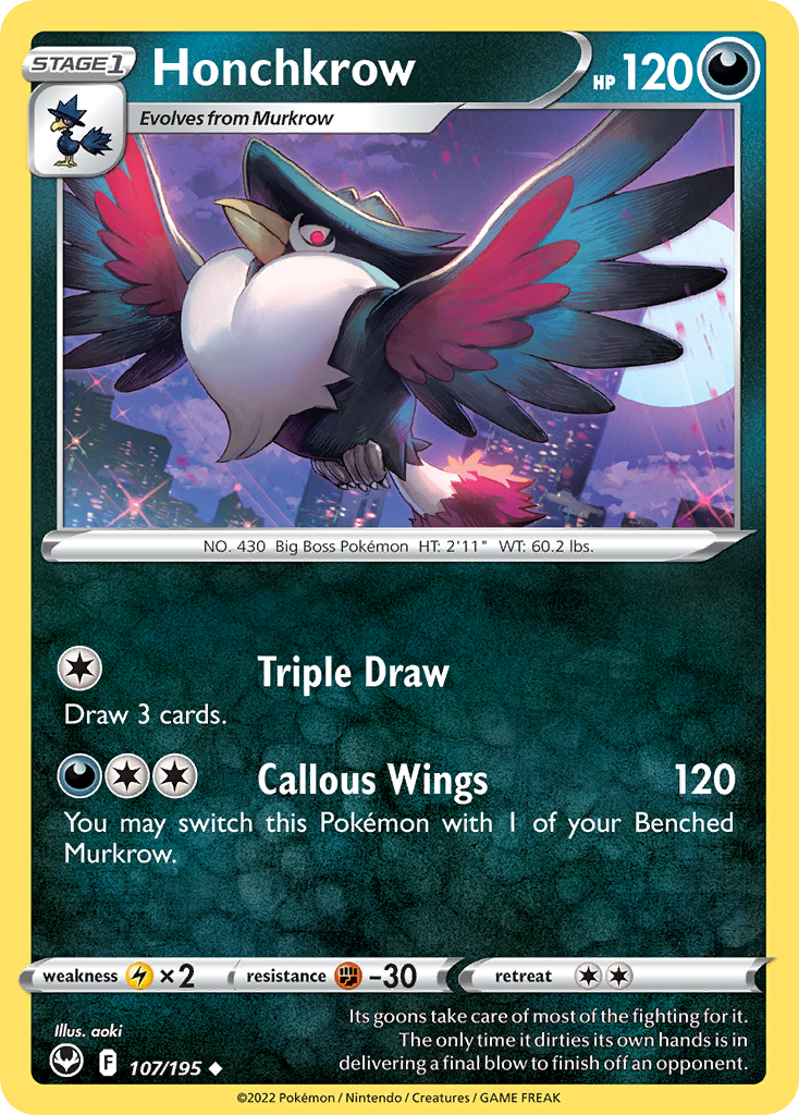 Honchkrow - Silver Tempest - 107/195