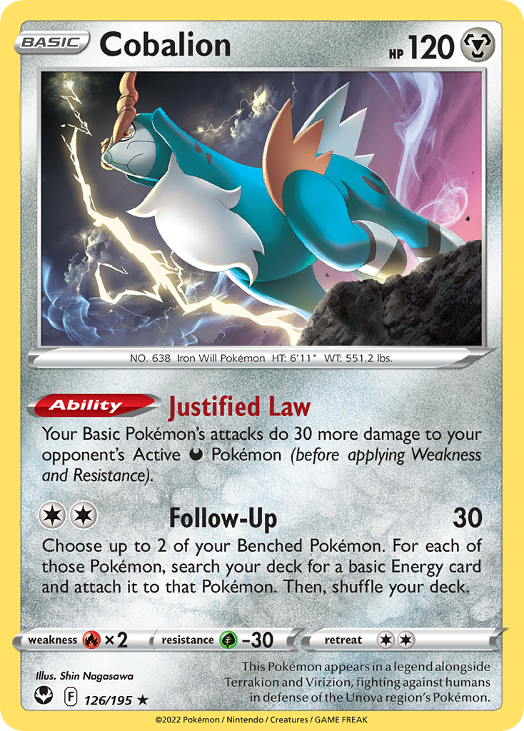 Cobalion - Silver Tempest - 126/195