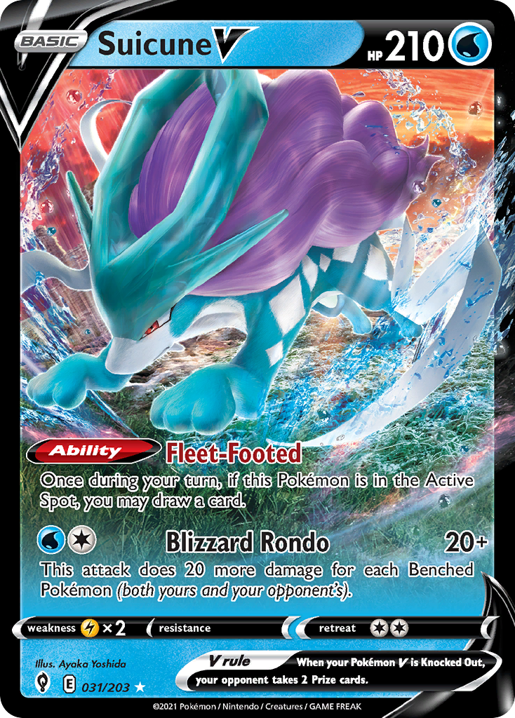 Suicune V - Evolving Skies - 031/203 - Holofoil