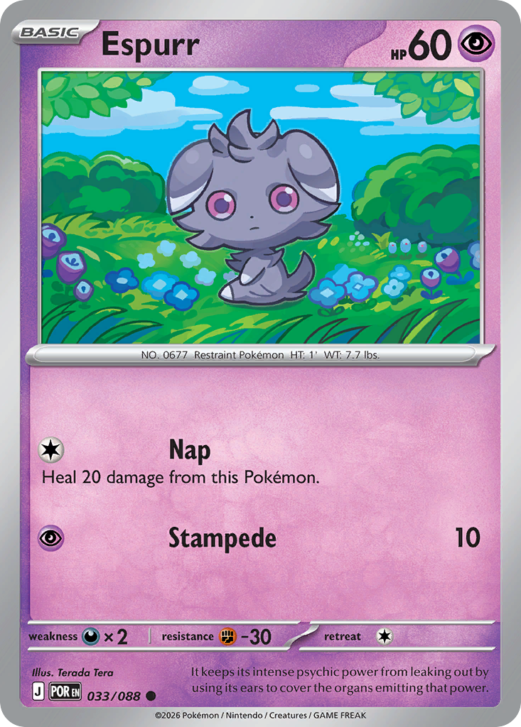 Espurr - Perfect Order - 033/088 - Reverse Holofoil