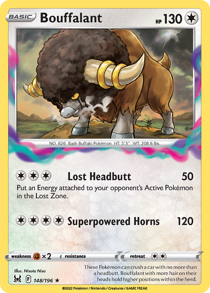 Bouffalant - Lost Origin - 148/196 - Reverse Holofoil