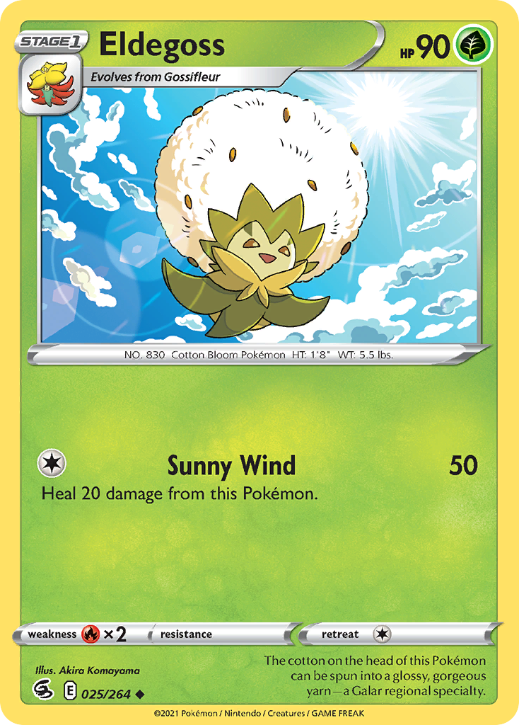 Eldegoss - Fusion Strike - 025/264 - Reverse Holofoil