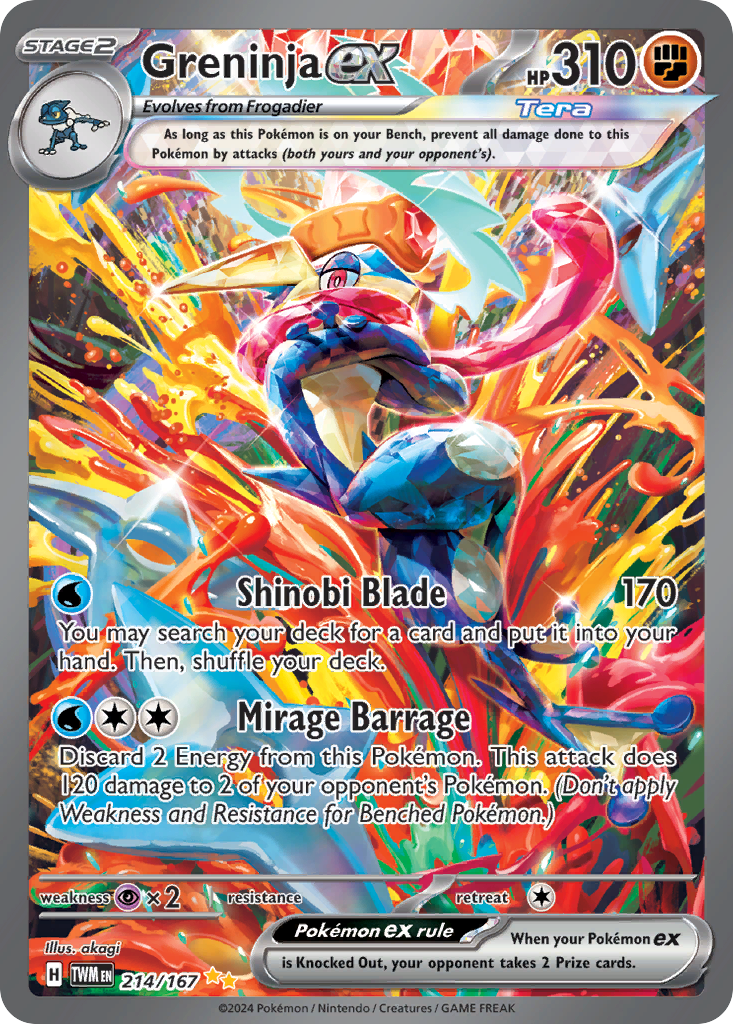 Greninja ex - Twilight Masquerade - 214/167 - Holofoil