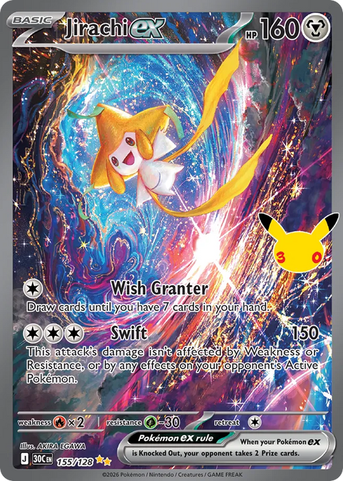 Jirachi ex - 30th Celebration - 155/128 - Holofoil