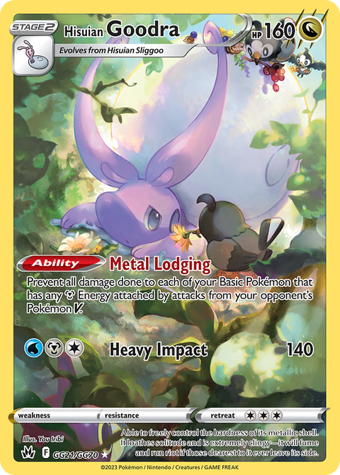 Hisuian Goodra - Crown Zenith Galarian Gallery - GG21/GG70 - Holofoil