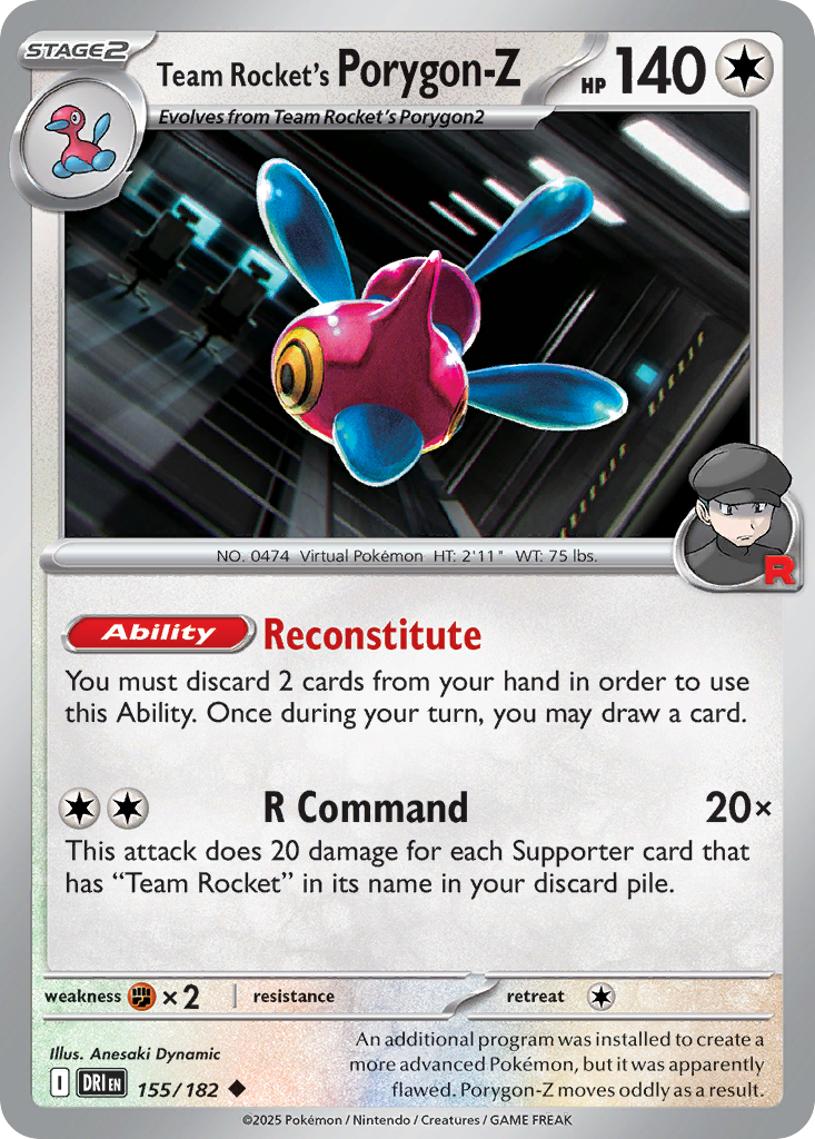 Team Rocket's Porygon-Z - Destined Rivals - 155/182
