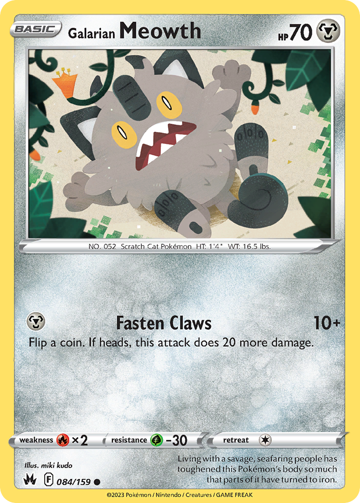 Galarian Meowth - Crown Zenith - 084/159