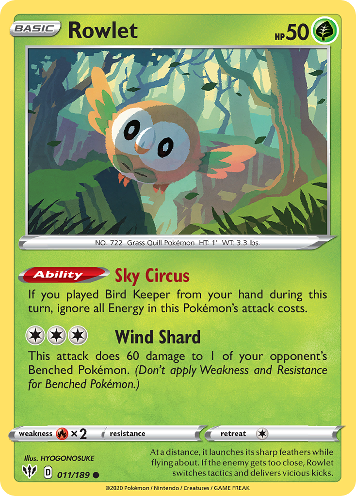 Rowlet - Darkness Ablaze - 011/189