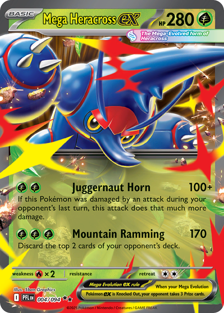 Mega Heracross ex - Phantasmal Flames - 004/094 - Holofoil