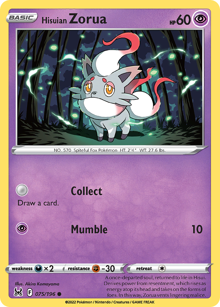 Hisuian Zorua - Lost Origin - 075/196
