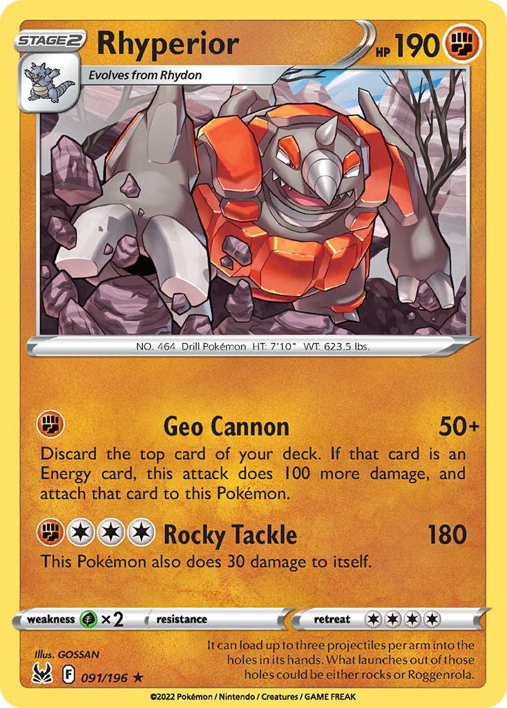 Rhyperior - Lost Origin - 091/196