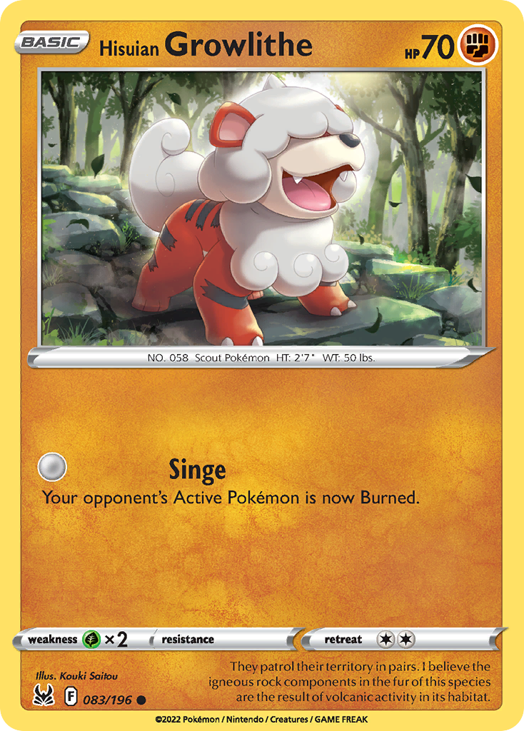 Hisuian Growlithe - Lost Origin - 083/196