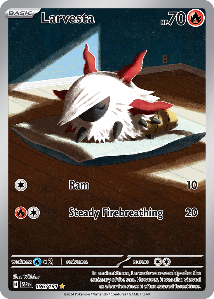 Larvesta - Surging Sparks - 196/191 - Holofoil