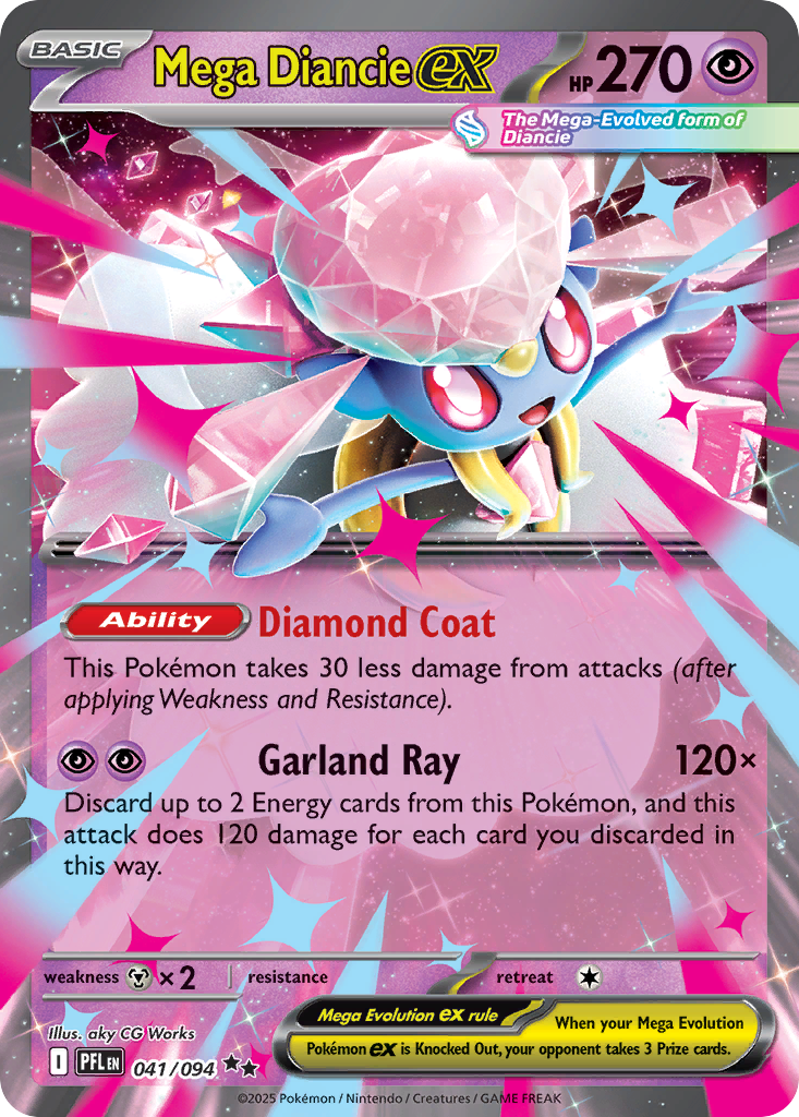 Mega Diancie ex - Phantasmal Flames - 041/094 - Holofoil
