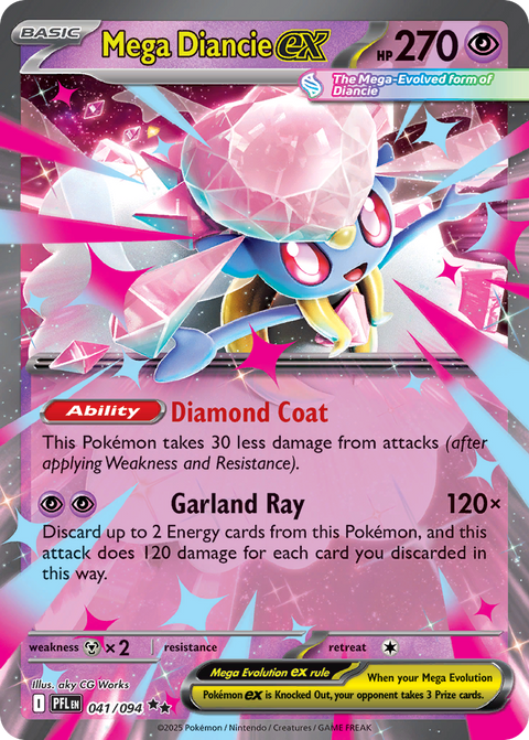 Mega Diancie ex - Phantasmal Flames - 041/094 - Holofoil