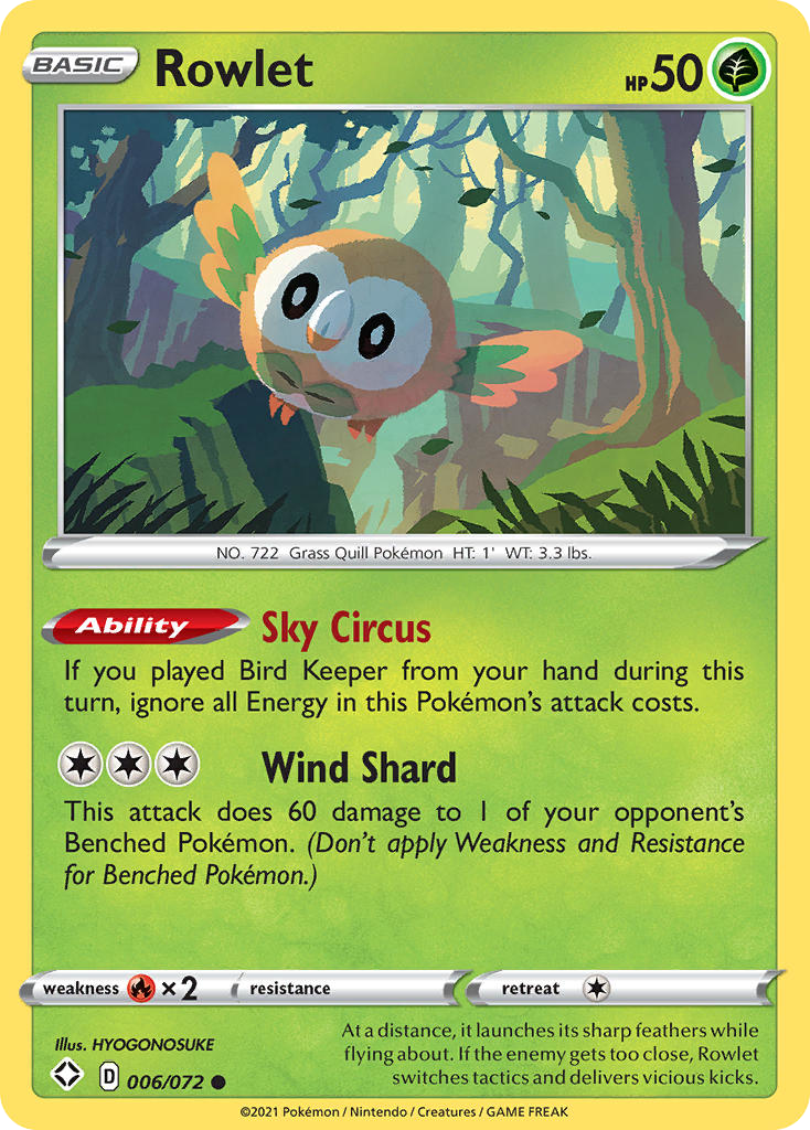 Rowlet - Shining Fates - 006/072