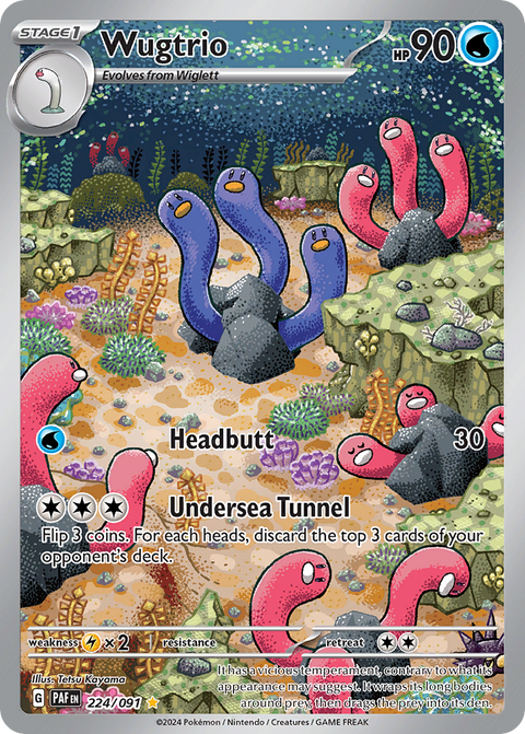 Wugtrio - Paldean Fates - 224/091 - Holofoil