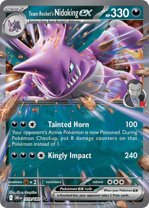 Team Rocket's Nidoking ex - Destined Rivals - 119/182 - Holofoil