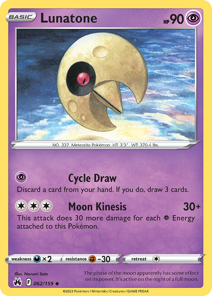 Lunatone - Crown Zenith - 062/159