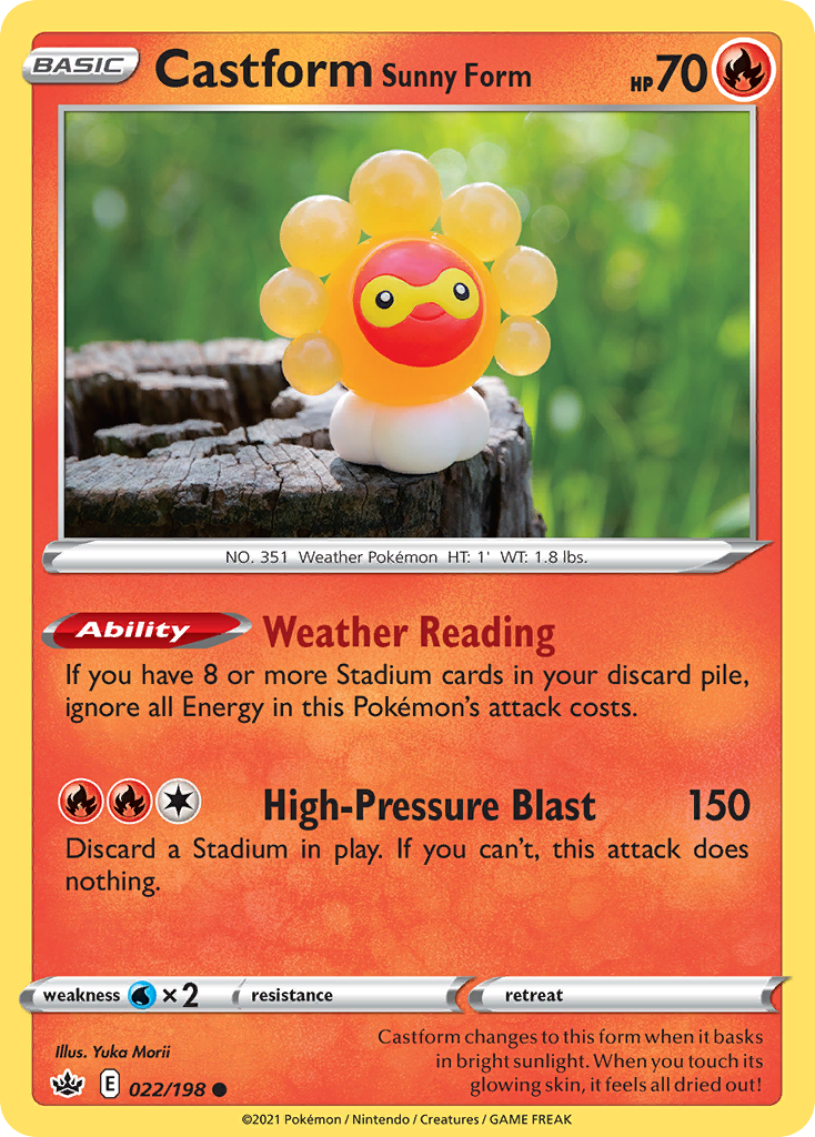 Castform Sunny Form - Chilling Reign - 022/198