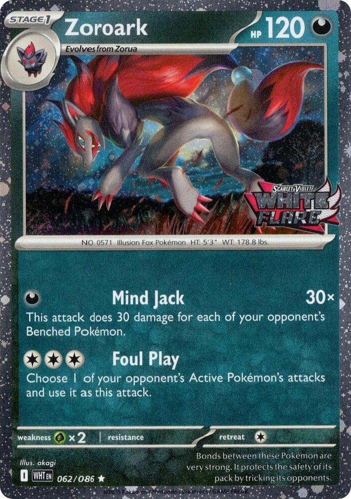 Zoroark - White Flare - 062/086 - Expansion Stamp