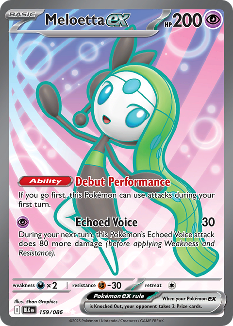 Meloetta ex - Black Bolt - 159/086 - Holofoil