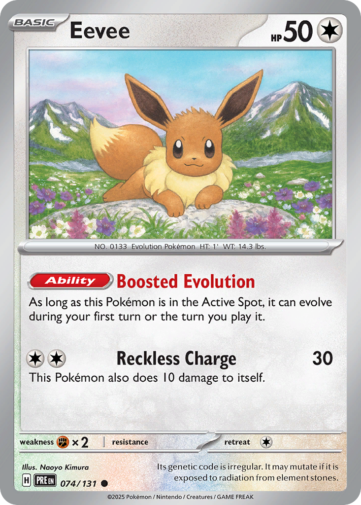 Eevee - Prismatic Evolutions - 074/131 - Pokemon Day Stamp