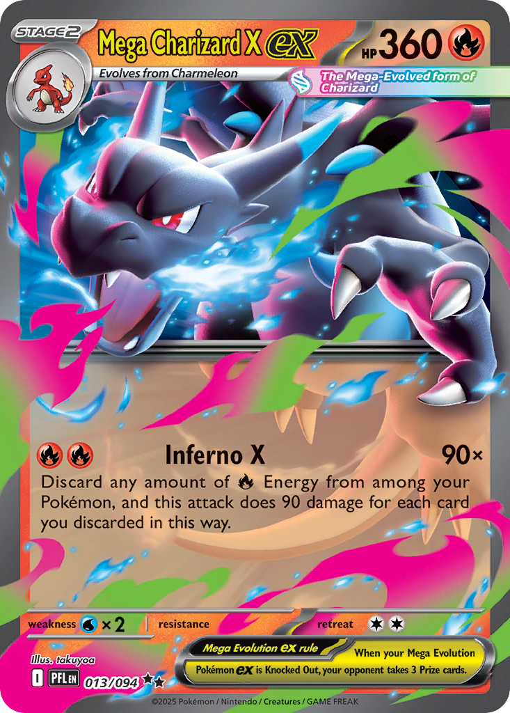 Mega Charizard X ex - Phantasmal Flames - 013/094 - Holofoil