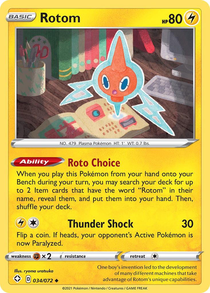 Rotom - Shining Fates - 034/072 - Reverse Holofoil