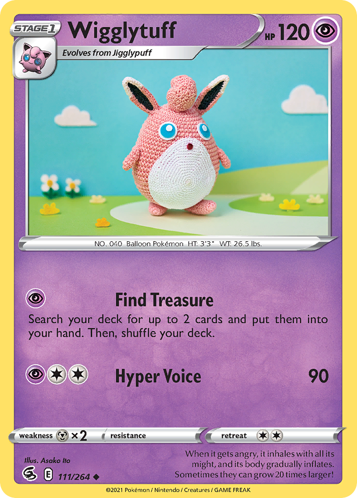 Wigglytuff - Fusion Strike - 111/264 - Reverse Holofoil
