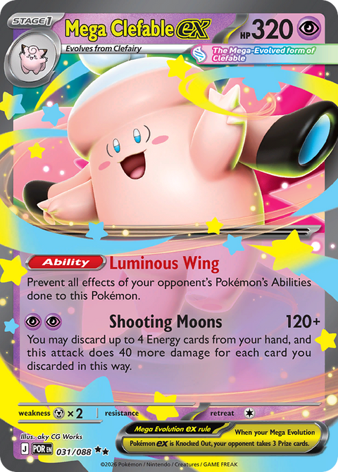Mega Clefable ex - Perfect Order - 031/088 - Holofoil
