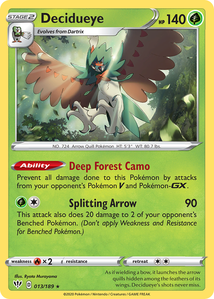 Decidueye - Darkness Ablaze - 013/189 - Holofoil