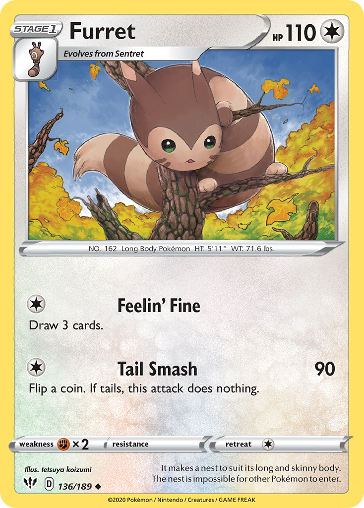 Furret - Darkness Ablaze - 136/189