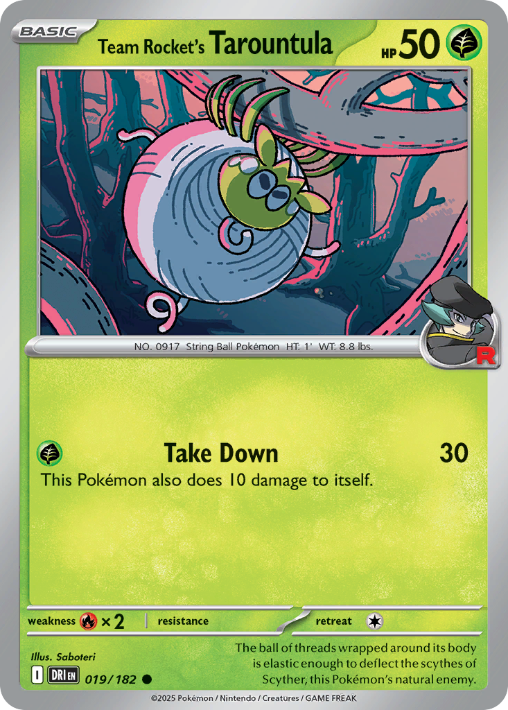 Team Rocket's Tarountula - Destined Rivals - 019/182
