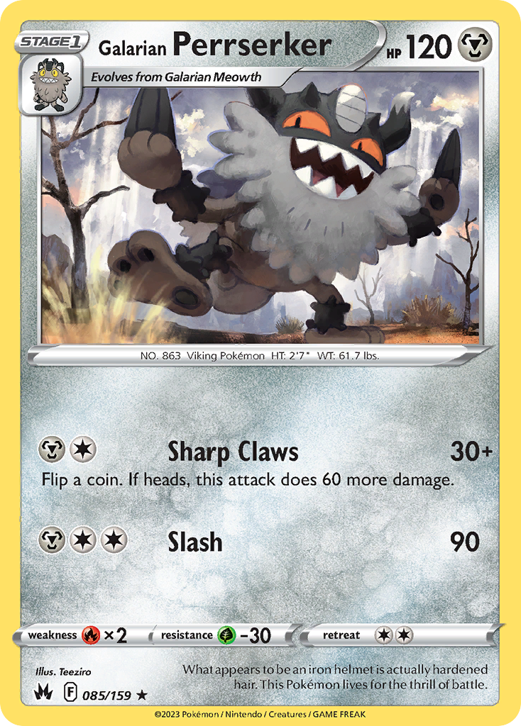 Galarian Perrserker - Crown Zenith - 085/159