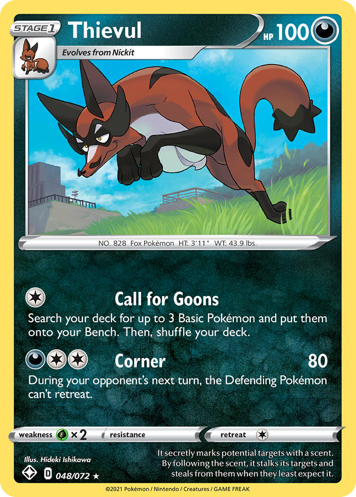 Thievul - Shining Fates - 048/072 - Reverse Holofoil