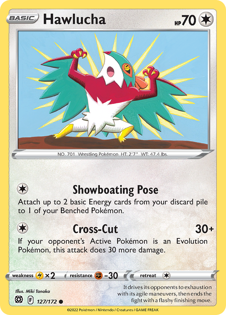 Hawlucha - Brilliant Stars - 127/172 - Reverse Holofoil