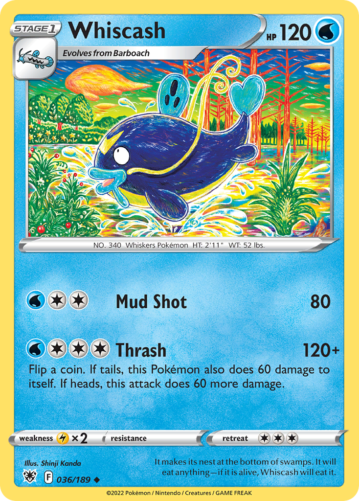 Whiscash - Astral Radiance - 036/189 - Reverse Holofoil