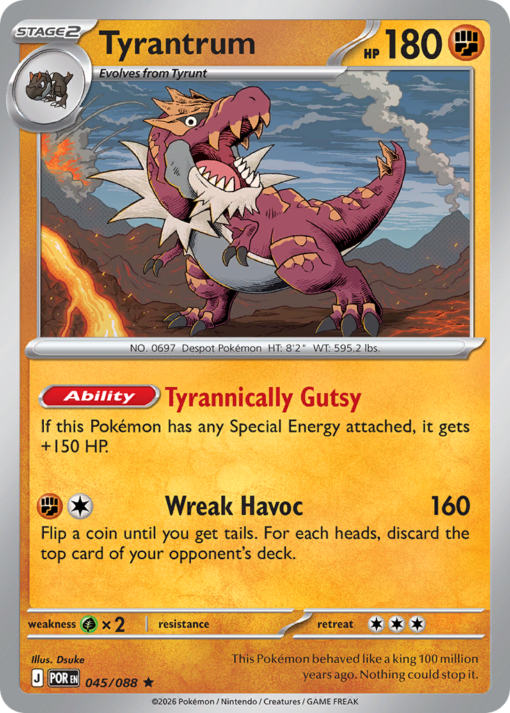 Tyrantrum - Perfect Order - 045/088 - Reverse Holofoil