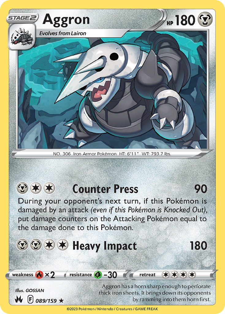 Aggron - Crown Zenith - 089/159 - Holofoil