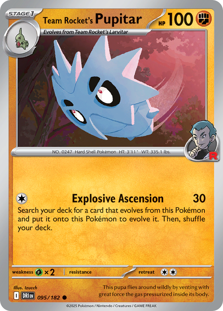 Team Rocket's Pupitar - Destined Rivals - 095/182