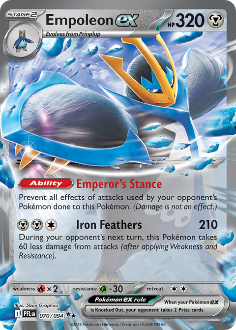 Empoleon ex - Phantasmal Flames - 070/094 - Holofoil