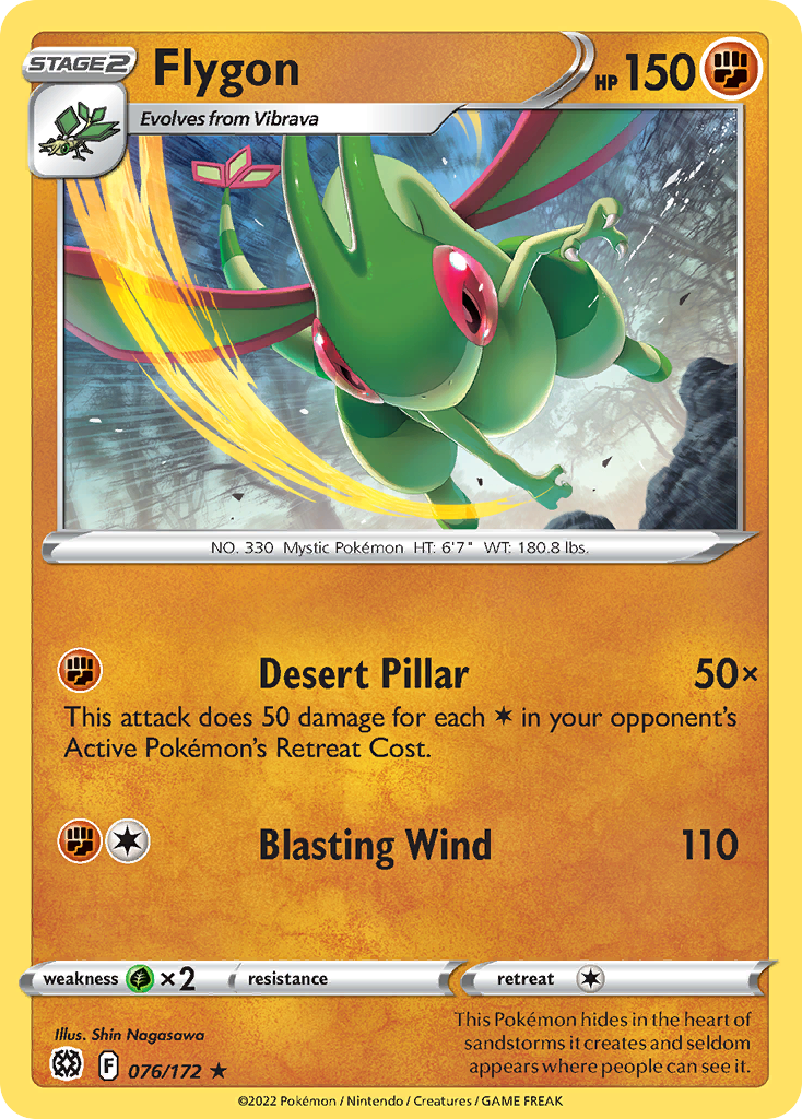 Flygon - Brilliant Stars - 076/172 - Reverse Holofoil