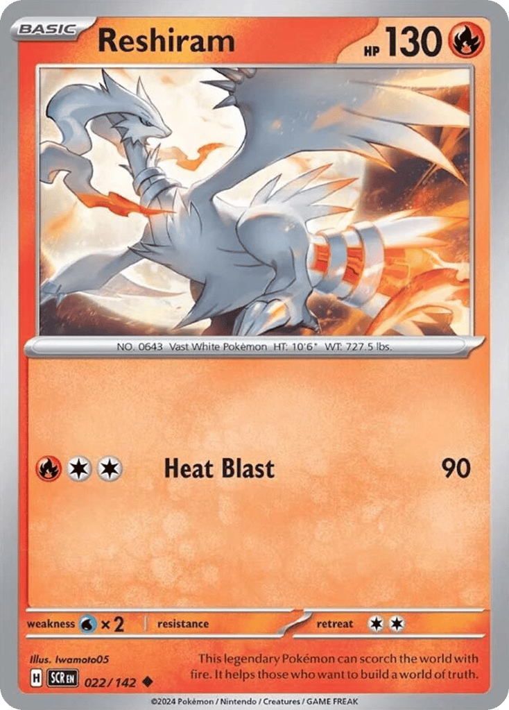 Reshiram - Stellar Crown - 022/142 - Expansion Stamp