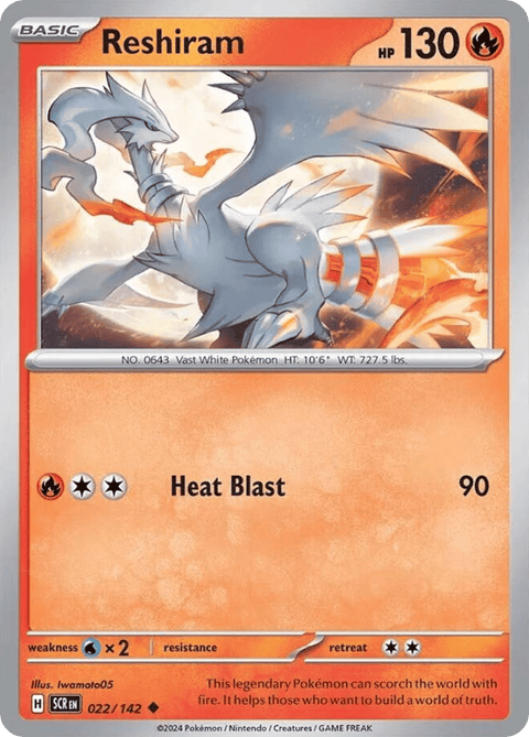 Reshiram - Stellar Crown - 022/142 - Expansion Stamp