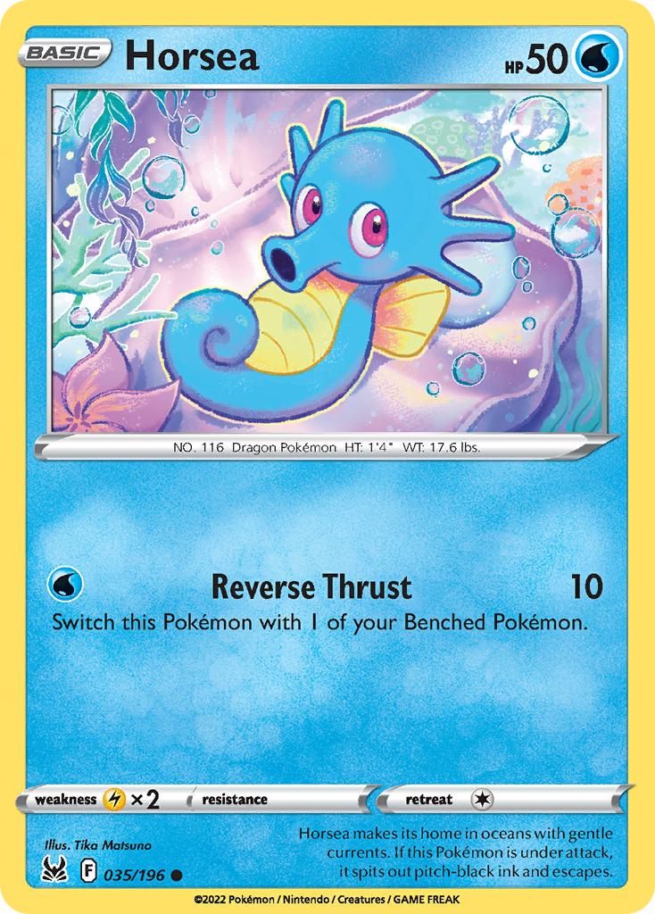 Horsea - Lost Origin - 035/196 - Reverse Holofoil