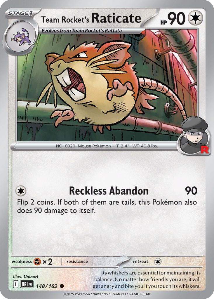 Team Rocket's Raticate - Destined Rivals - 148/182