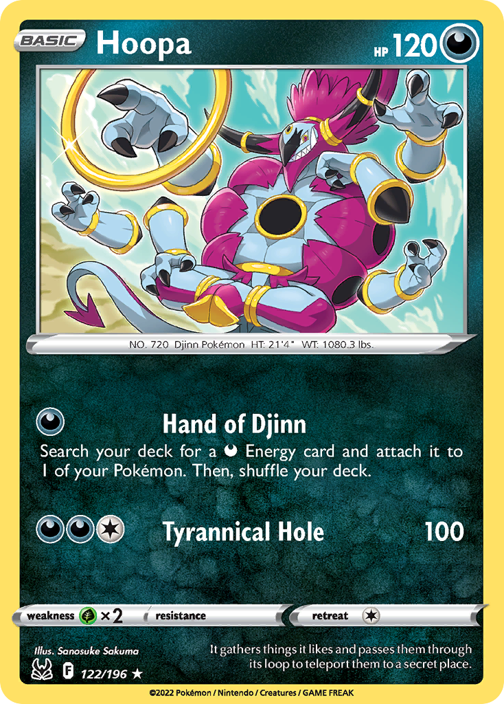Hoopa - Lost Origin - 122/196 - Reverse Holofoil