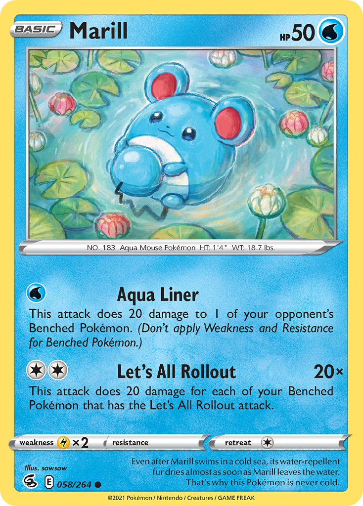 Marill - Fusion Strike - 058/264